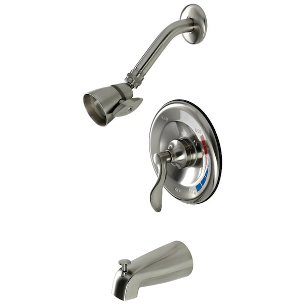 Tub and Shower Faucet, 3, Wall Mount, Brushed Nickel